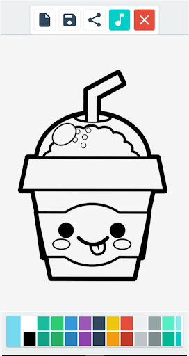 Kawaii Food Coloring Book Screen 3