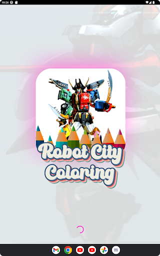 Robot City Coloring Screen 3
