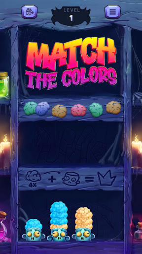 Android application Zombie Brain Sort Puzzle screenshort