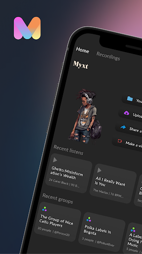 Android application Myxt screenshort