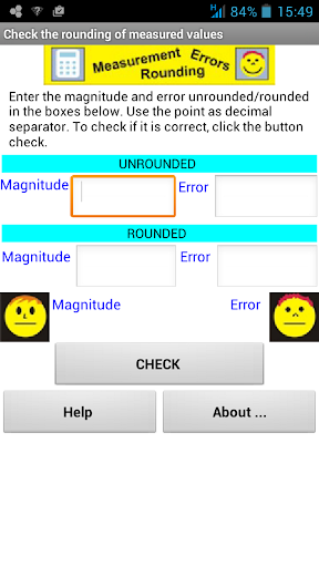 Android application Check Rounding Measurement screenshort