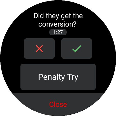 Rugby Ref Watch Screen 3