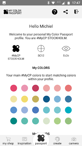 My Color Passport Screen 2