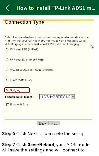 Android application tp link modem router guide screenshort