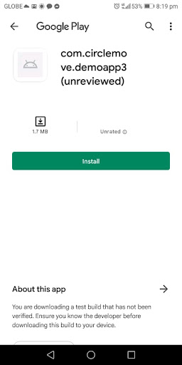 CircleMove Demo App3 Screen 2