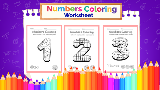 Numbers Coloring Worksheet
