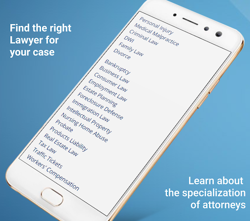 Android application Lawyers & Attorneys US screenshort