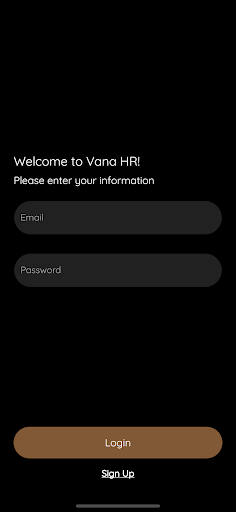 Android application Vana HR screenshort