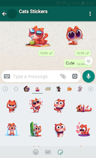 Katzen-Aufkleber für Chat Screenshot