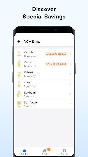 Android application CANTERRA SEEDS Hub screenshort