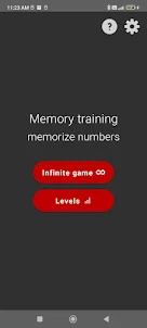 Memory training: numbers