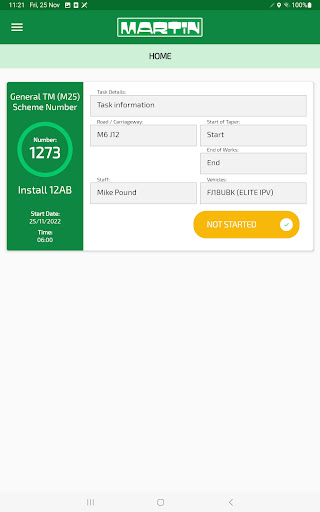 Android application HW Martin screenshort