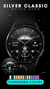 Silver Classic watch face