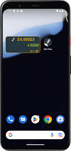 Android application Allc Price Widget screenshort