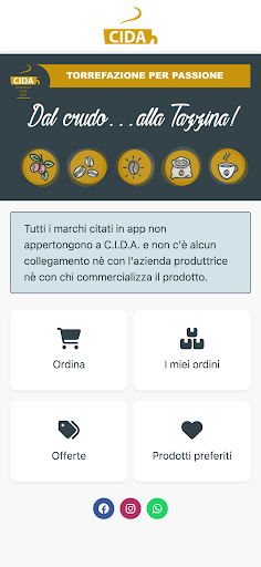 Android application CIDA Lavorazione conto terzi screenshort