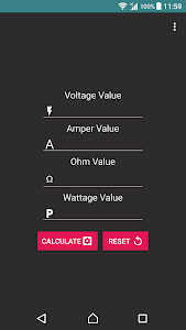 Calculator Volt/Amp/Watt/Ohm Unknown