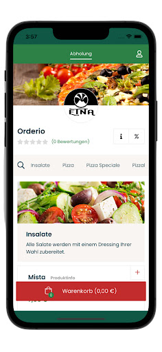 Android application Pizzeria Etna Düsseldorf screenshort