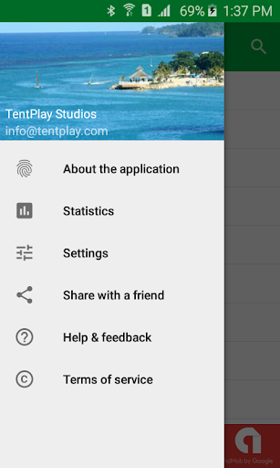 Android application Trek Jamaica screenshort