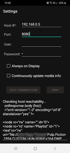 VLC-RC Lite -VLC RemoteControl Screenshot 1 - AppWisp.com