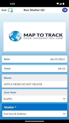 Android application MapToTrack(TM) screenshort