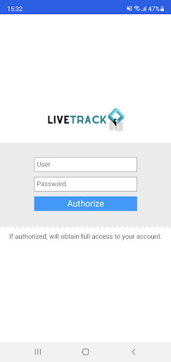 Android application Livetrack screenshort