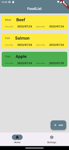 FoodList Screen 2