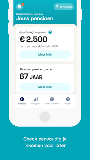 Android application Pensioenchecker screenshort