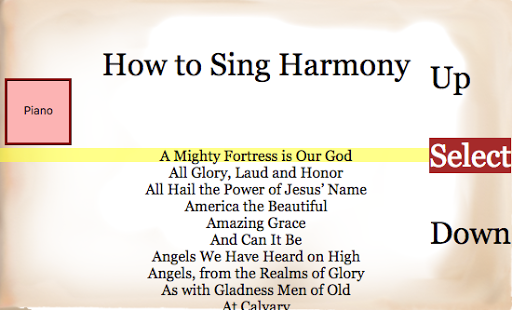 Android application How to Sing Harmony screenshort