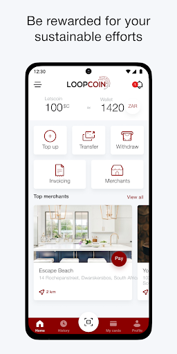 Android application Loopcoin screenshort