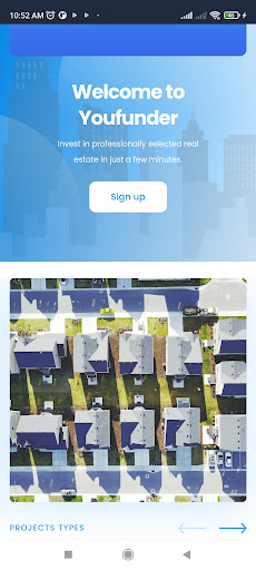 Android application Youfunder screenshort