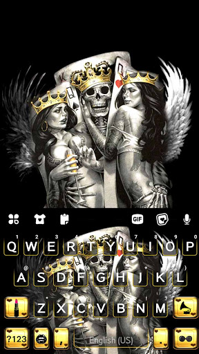 Gangster Poker Skull Keyboard Screenshot