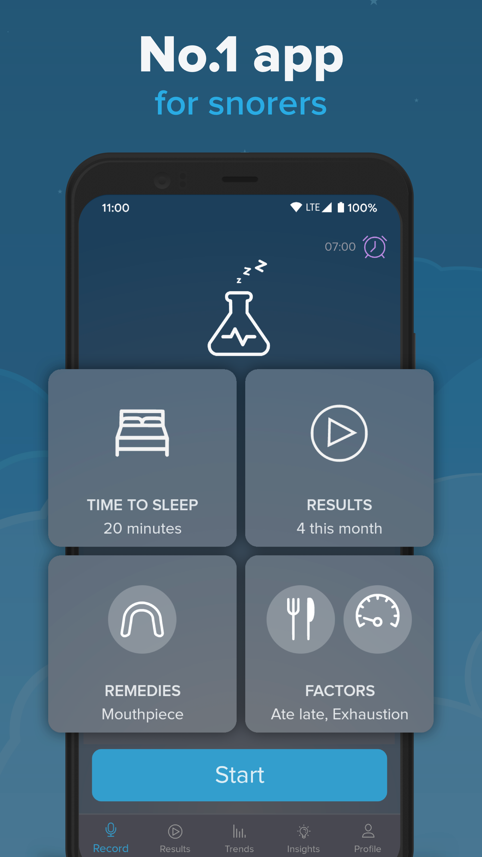 Android application SnoreLab : Record Your Snoring screenshort