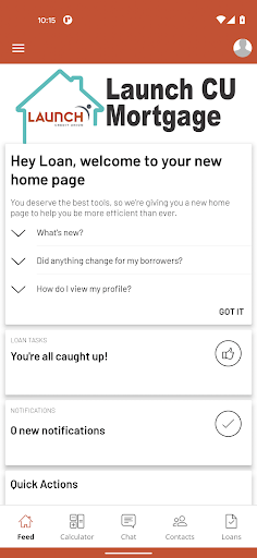 Android application Launch CU Mortgage screenshort