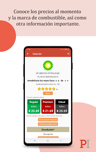 Precios gasolina en México Screen 3