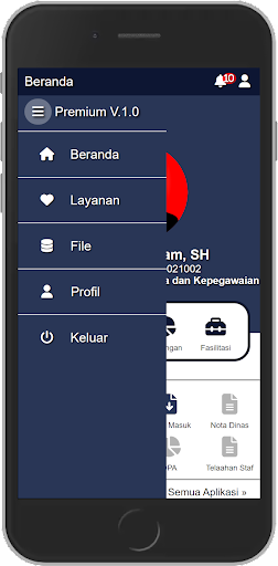 Android application Disposisi Online Setwan Tala screenshort