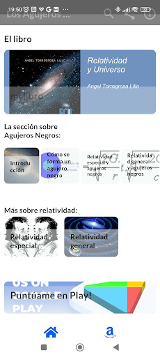 Android application Los Agujeros Negros screenshort