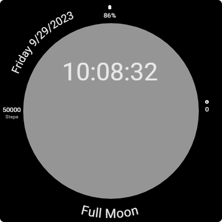 Moon Phase Watch Face Screen 3