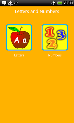Android application Letters and Numbers Toddlers screenshort