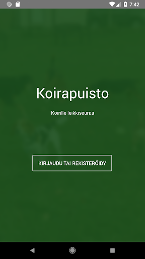 Android application Koirapuisto screenshort