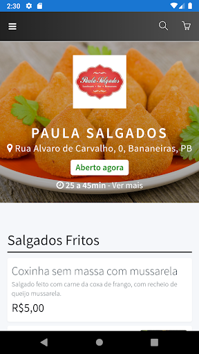 Android application Paula Salgados screenshort