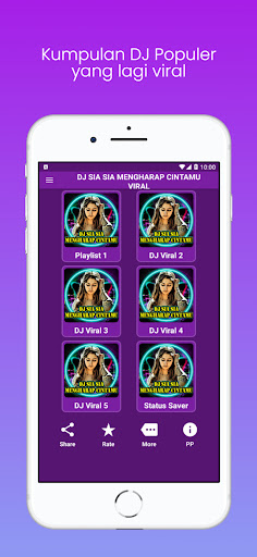 Android application DJ Sia Sia Mengharap CINTAMU screenshort
