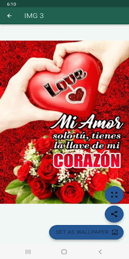 Android application Frases de amor y amistad screenshort