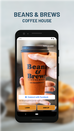 Android application Beans & Brews Coffeehouse screenshort
