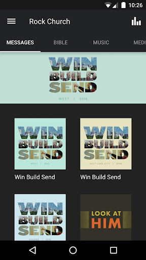 Android application The Rock Church App screenshort