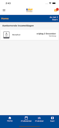 Android application RMN Afvalbeheer screenshort