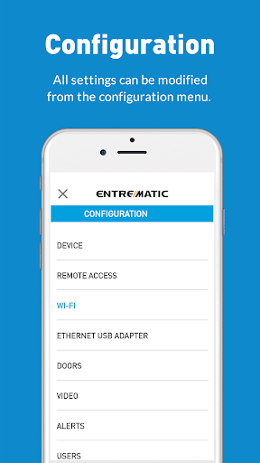 Entrematic Smart Connect Screen 3