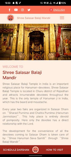Shree salasar balaji mandir Screen 3