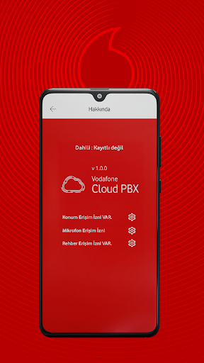 Android application Vodafone Cloud PBX TRNC screenshort