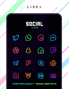 LineX Icon Pack Captura de pantalla