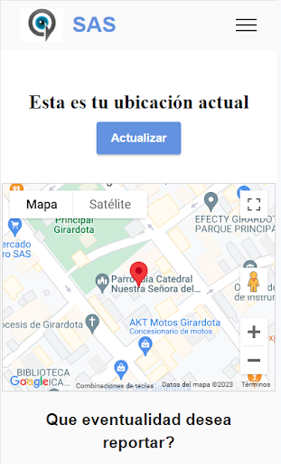 SISTEMA DE ALERTA SEGURA (SAS) Screen 2